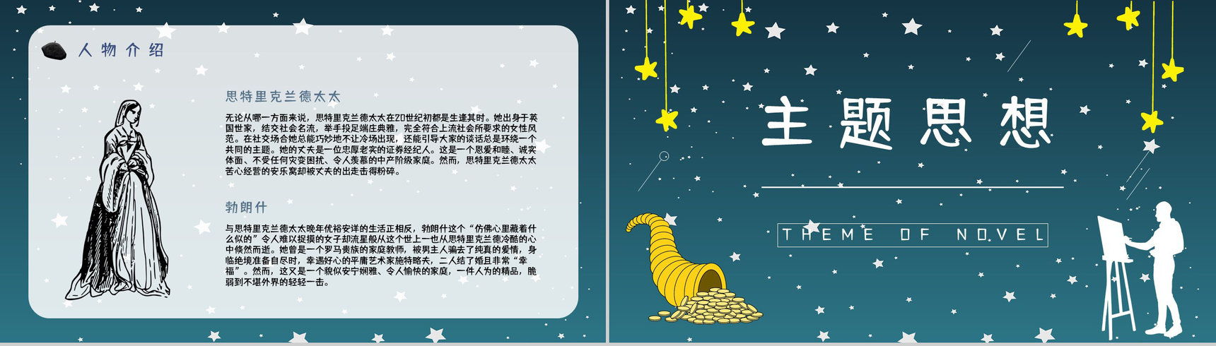 五分钟轻松解读小说《月亮与六便士》毛姆代表作人物介绍鉴赏通用PPT模板-8