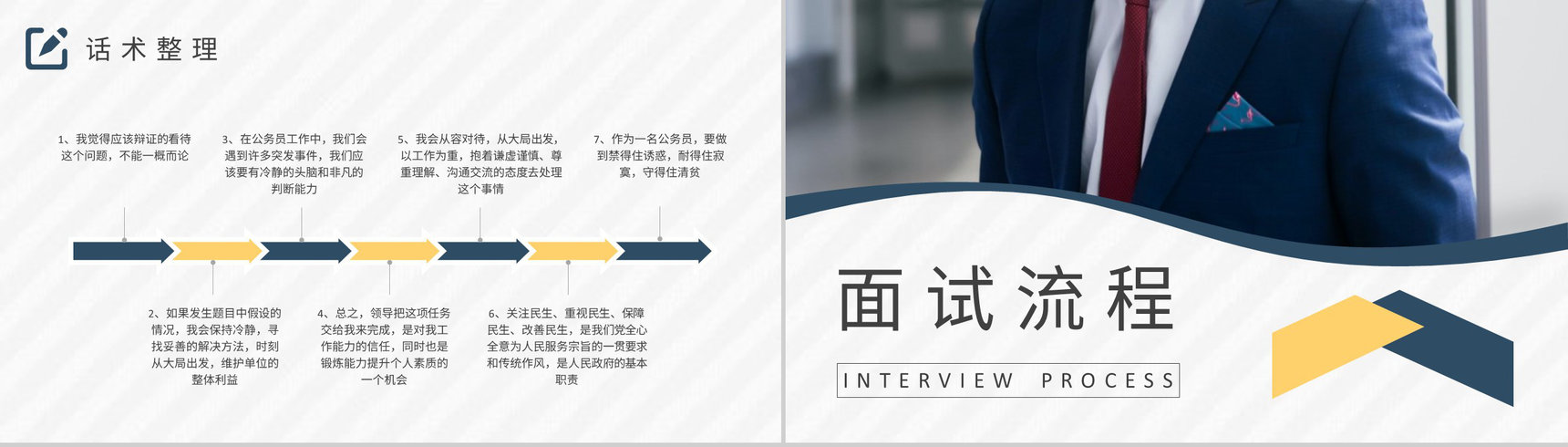 报考公务员面试技巧和话术大全面试流程注意事项培训PPT模板-6