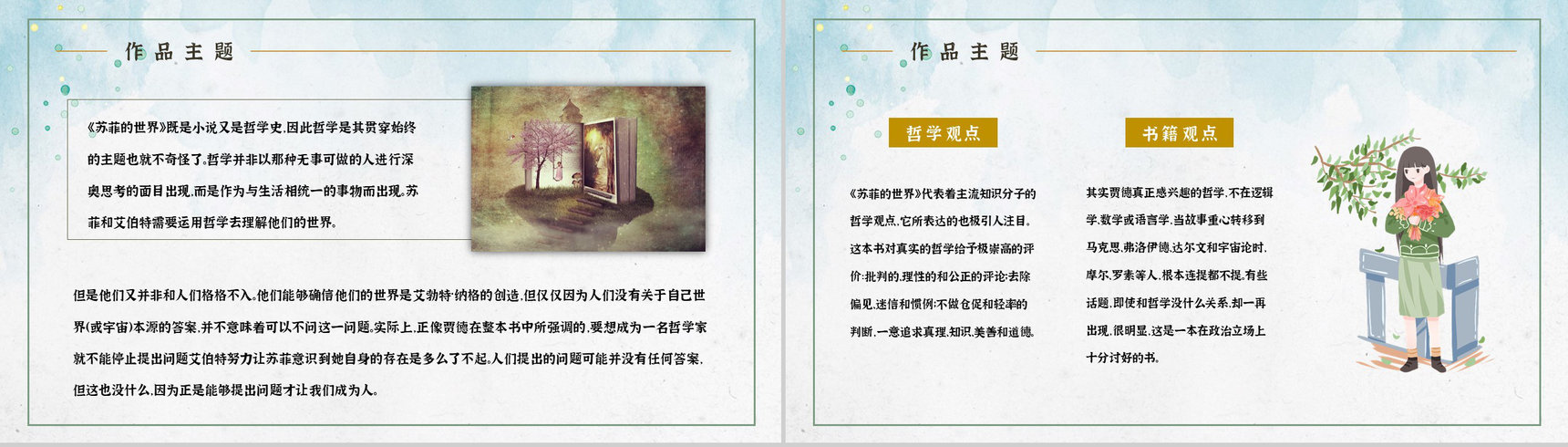世界著名哲学教科书乔斯坦贾德《苏菲的世界》经典作品解读艺术特色鉴赏PPT模板-7