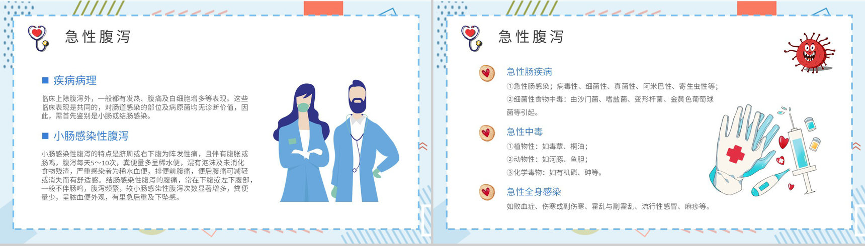 夏季腹泻的原因及防护措施学习医疗疾病预防常识普及PPT模板-3