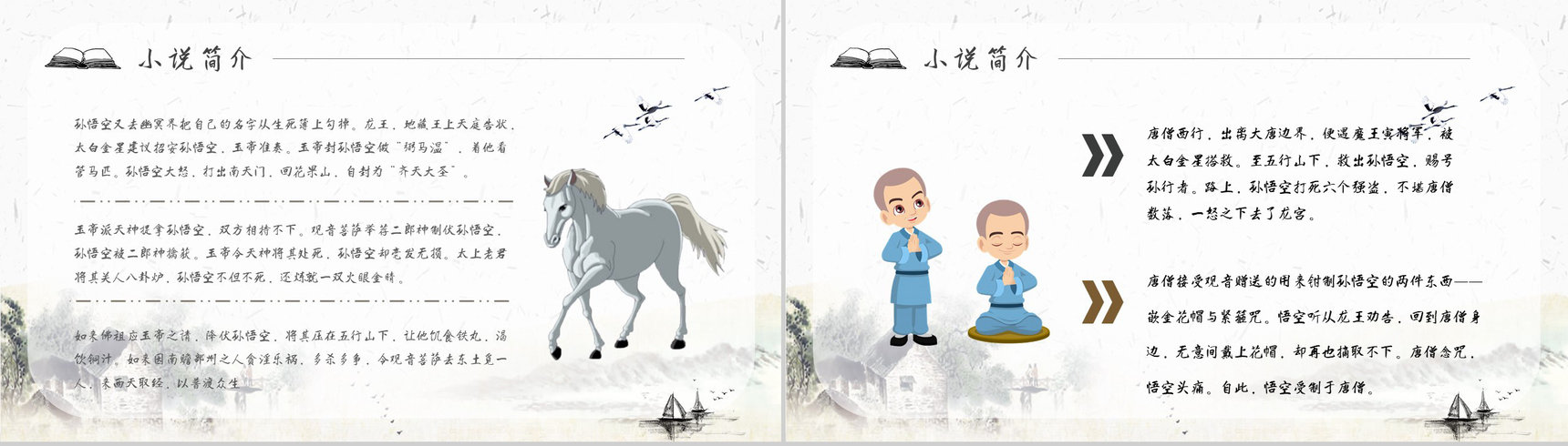 名著片段赏析《西游记》内容简介教育培训PPT模板-7