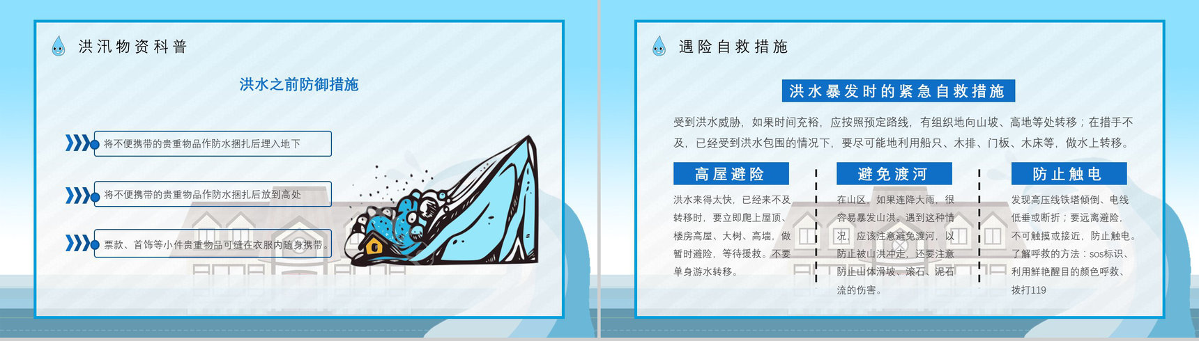 防洪防汛安全小知识普及中小学生校园培训安全教育讲座心得PPT模板-7