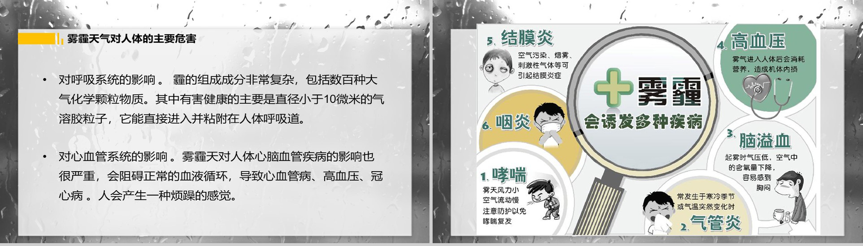 极简商务雾霾知识培训PPT模板-10