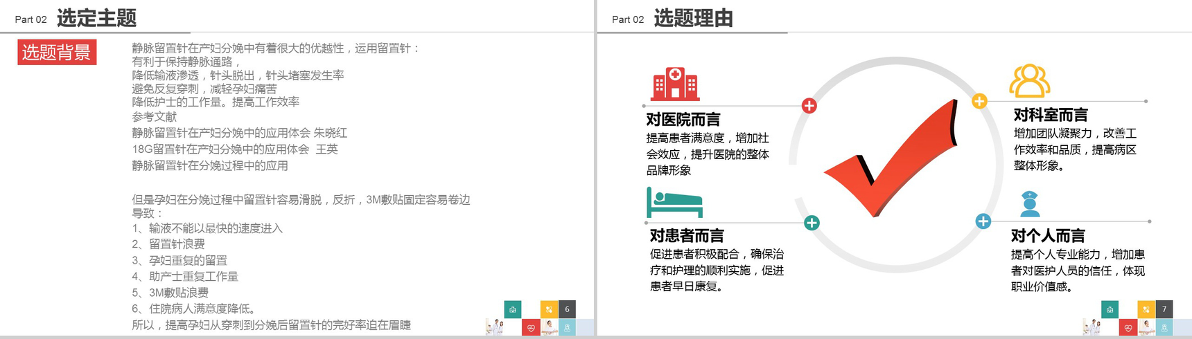 大气简洁品管圈医疗行业汇报PPT模板-4