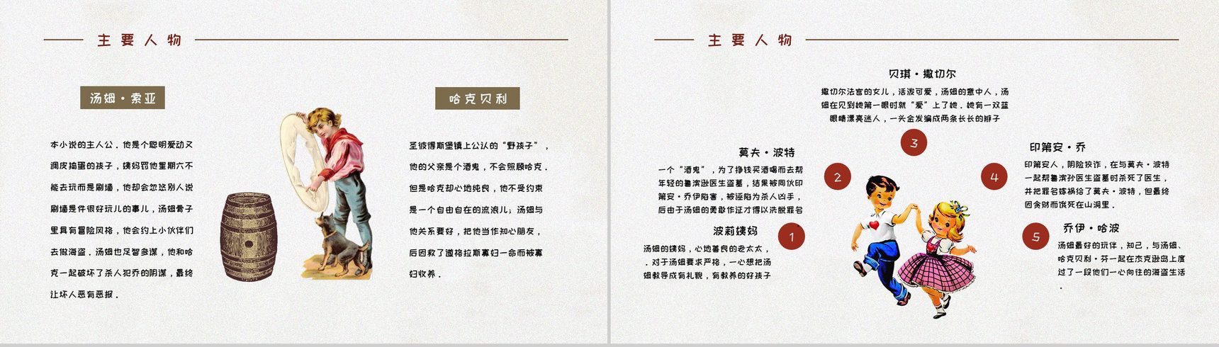 国外经典小说马克吐温所著《汤姆索亚历险记》读书笔记整理培训讲座PPT模板-10