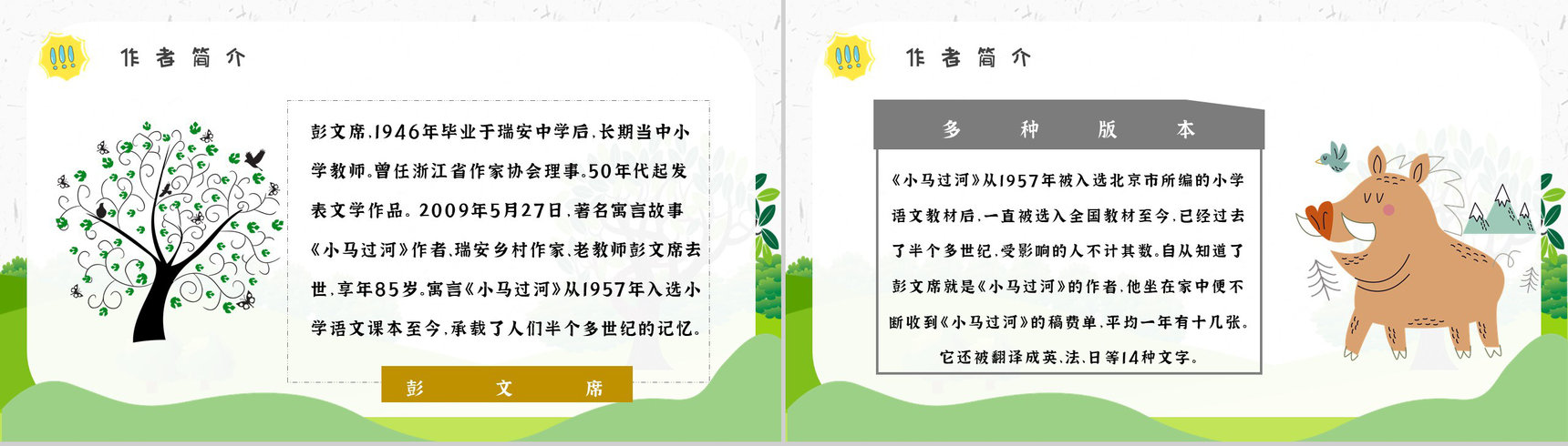《小马过河》内容作者简介彭文席读书分享名著逻辑梳理PPT模板-9