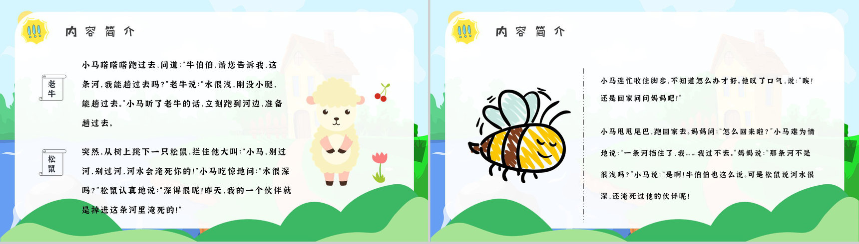 小学必读寓言故事彭文席《小马过河》人物分析片段赏析PPT模板-3
