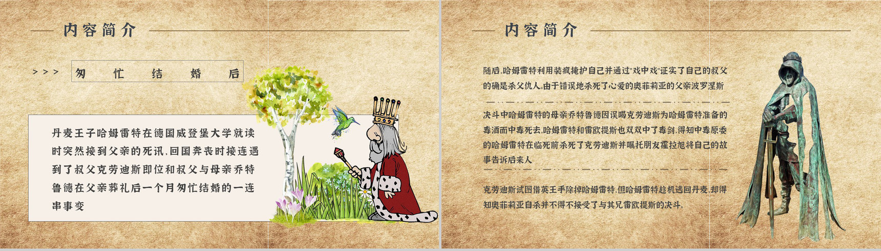 中学必读国外名著《哈姆雷特》人物分析心得体会PPT模板-3