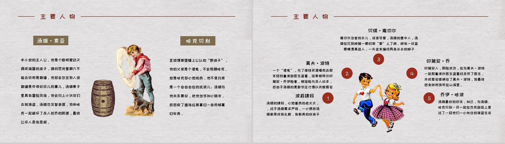 马克吐温所著经典长篇小说《汤姆索亚历险记》读书心得交流分享PPT模板-4