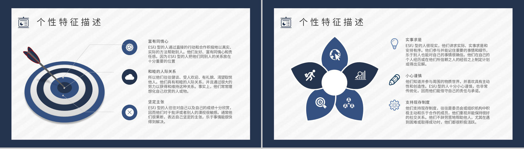 个性特征描述MBTI性格分析--ESFJ职业领域建议工作中的优劣势PPT模板-3