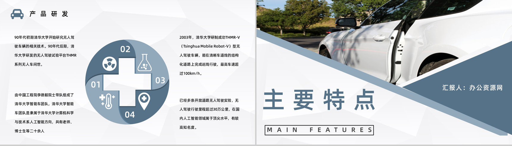 智能汽车无人驾驶技术发展无人车现状和未来规划情况分析讲座PPT模板-4