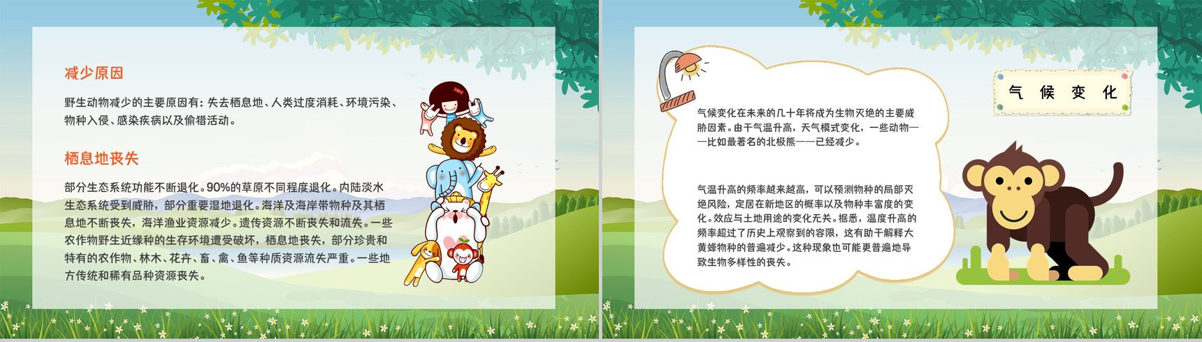 教育教学爱护野生动物保护动物公益活动宣传主题班会PPT模板-7