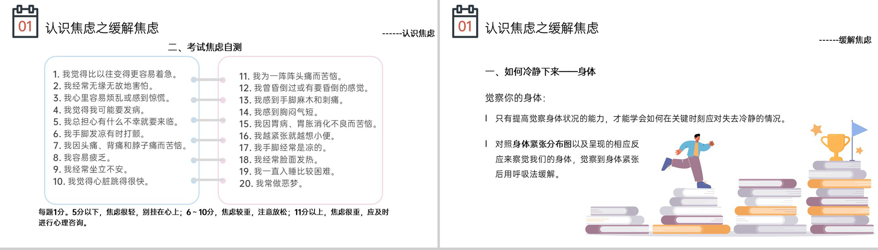 粉色卡通风高三高考前心理疏导主题班会PPT模板-5
