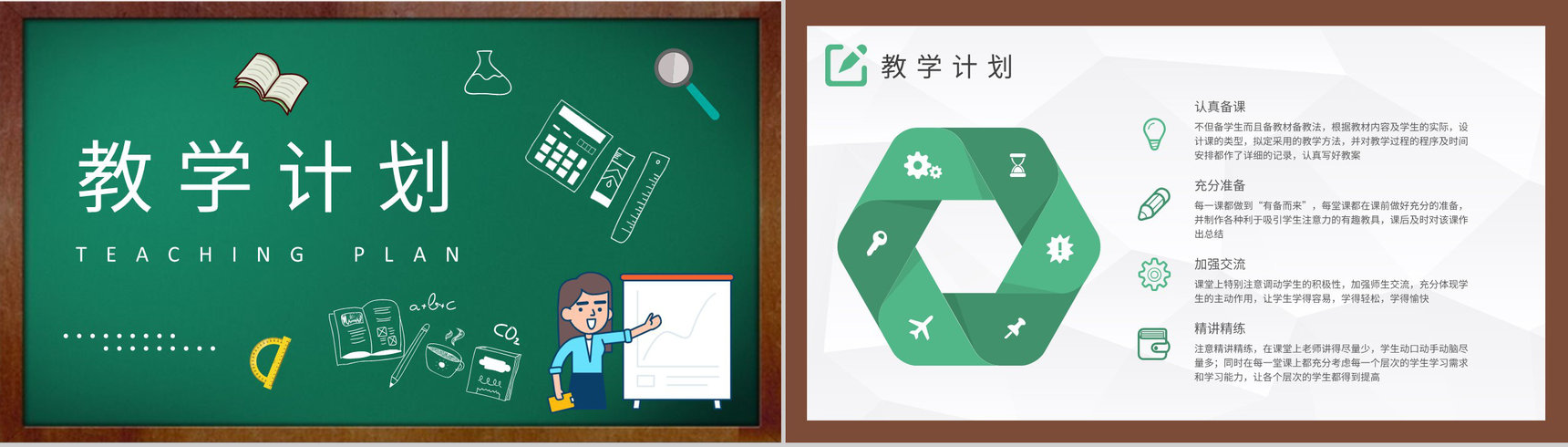 学校班级教学工作汇报演讲教学计划的重要性主题培训讲座PPT模板-4