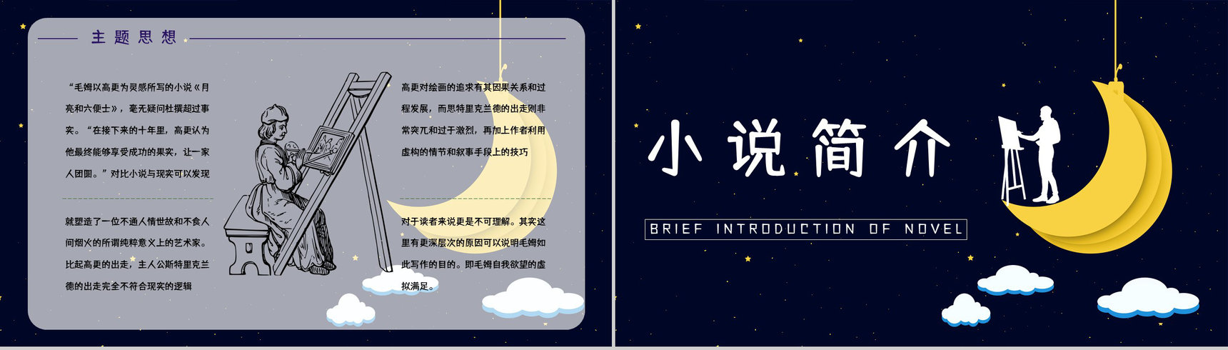 好书推荐之《月亮与六便士》作品内容介绍艺术特色赏析知识培训PPT模板-7
