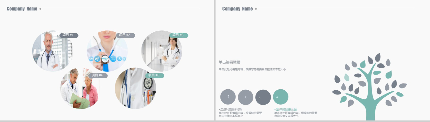 精美简约医疗医学行业汇报总结PPT模板-11