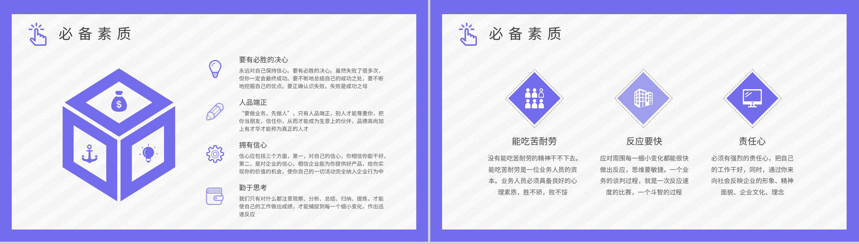 团队成员业务职责说明业务员销售技巧培训心得PPT模板-6