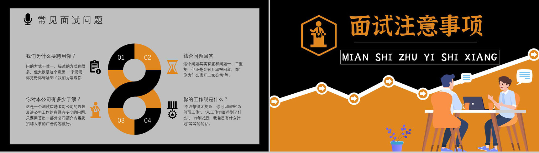 求职注意事项说明面试培训的自我介绍技巧总结PPT模板-8
