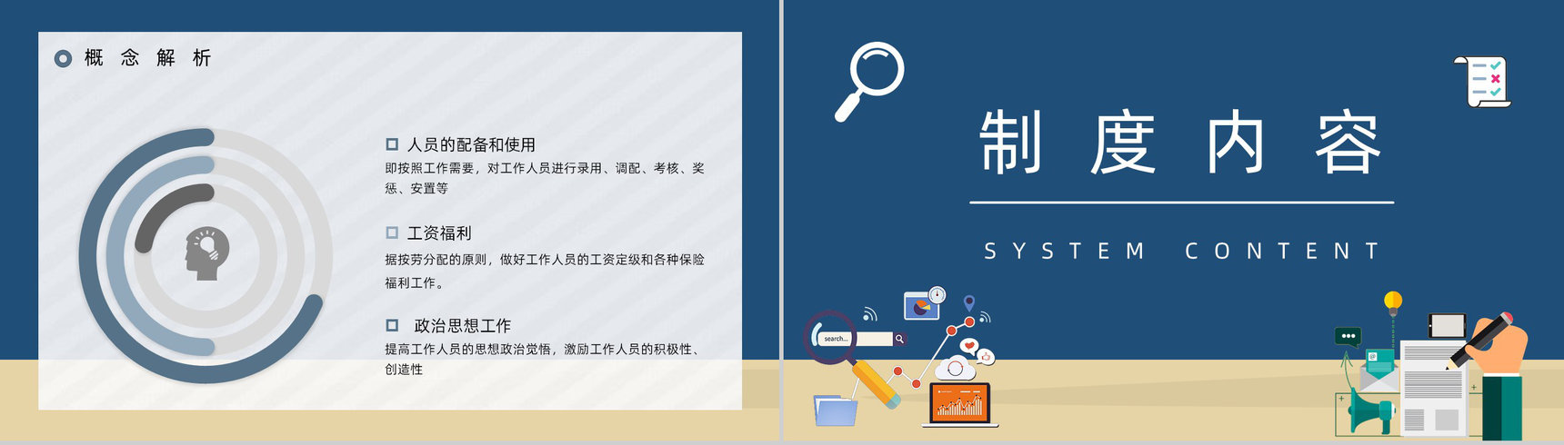 公司人力资源行政管理人事部门人员规章制度管理培训职员入职培训PPT模板-4