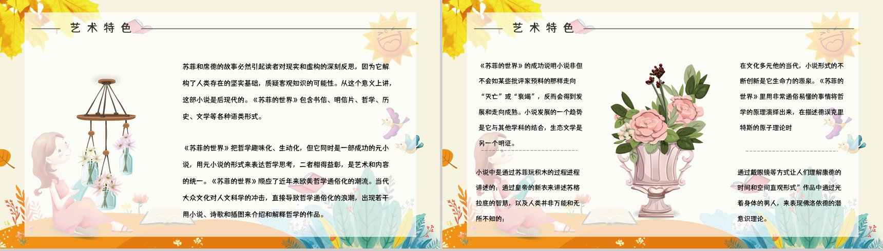 国外知名畅销书籍《苏菲的世界》作品简介经典片段摘抄赏析课件PPT模板-3