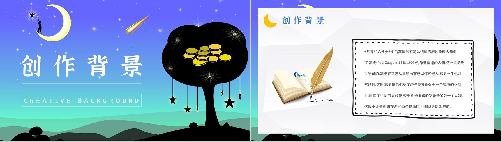 英国经典长篇小说《月亮与六便士》毛姆代表作读书分享心得体会PPT模板-2