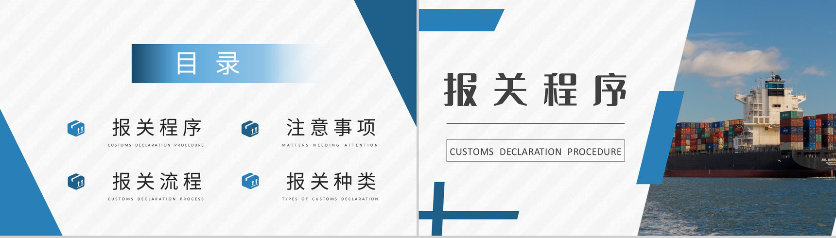 物流行业公司报关进出口贸易计划进口报关代理流程培训PPT模板-2