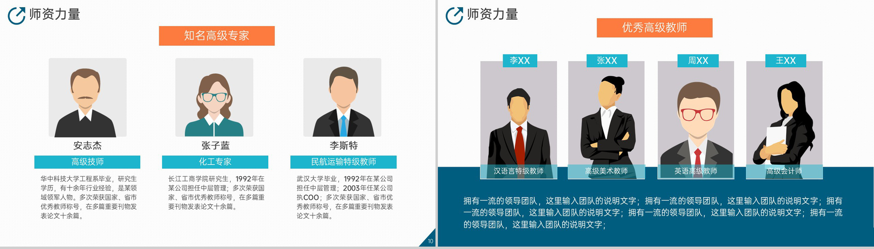 蓝色简约风职业学校招生简章专业就业介绍PPT模板-6