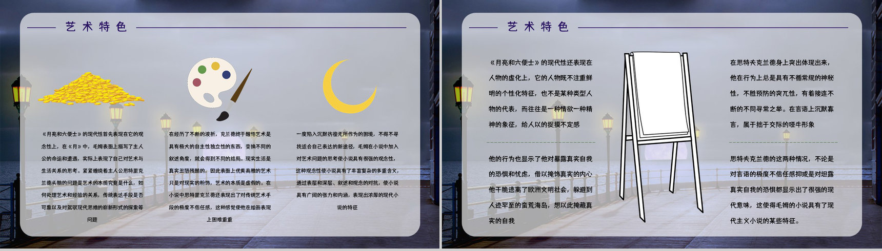 国内外必读名著推荐《月亮与六便士》作品介绍小说读后感整理分享PPT模板-5