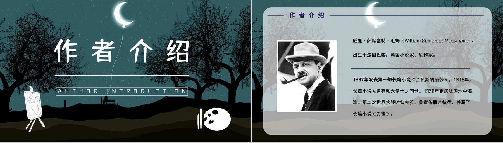 中学生必读文学名著《月亮与六便士》读书笔记心得体会交流分享PPT模板-2