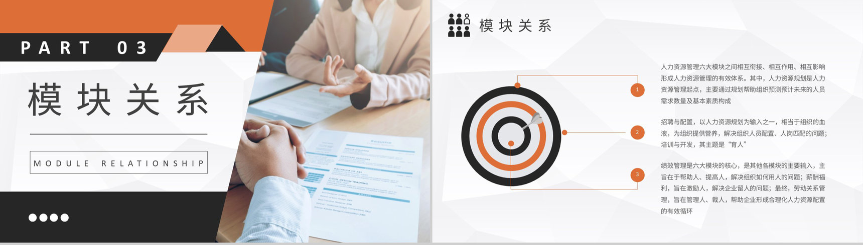 人力资源六大模块基础知识培训企业人事工作汇报PPT模板-7