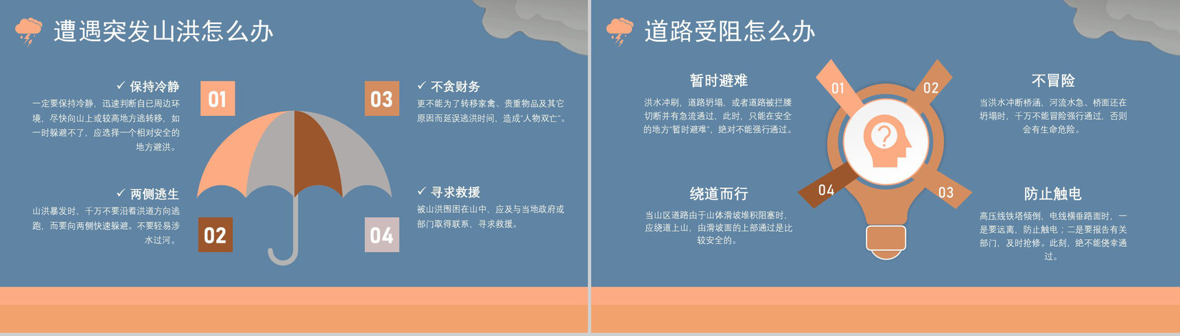 城市防洪防汛应急演练方案企业校园通用知识培训PPT模板-6