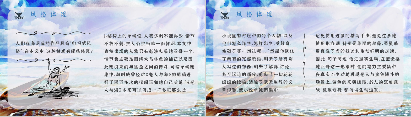 海明威《老人与海》中学必读国外名著导读内容作品简介PPT模板-12