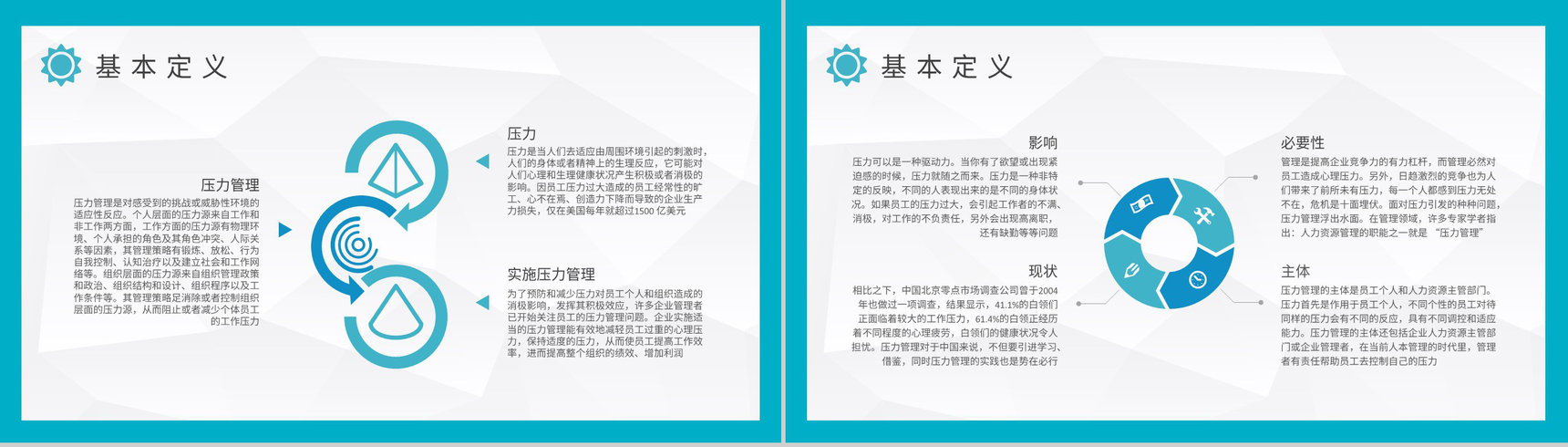 职场压力管理策略总结公司员工心理减压方法培训PPT模板-7