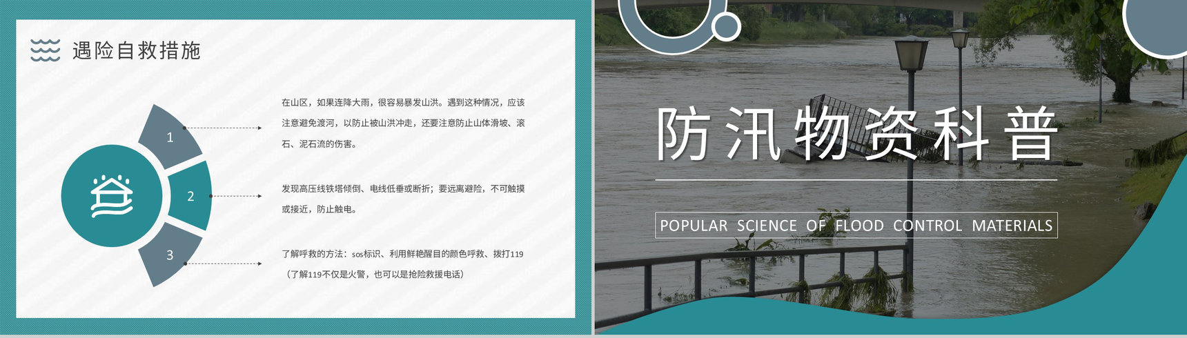 洪汛应急知识学习小区防洪防汛的措施和方法培训讲座PPT模板-7