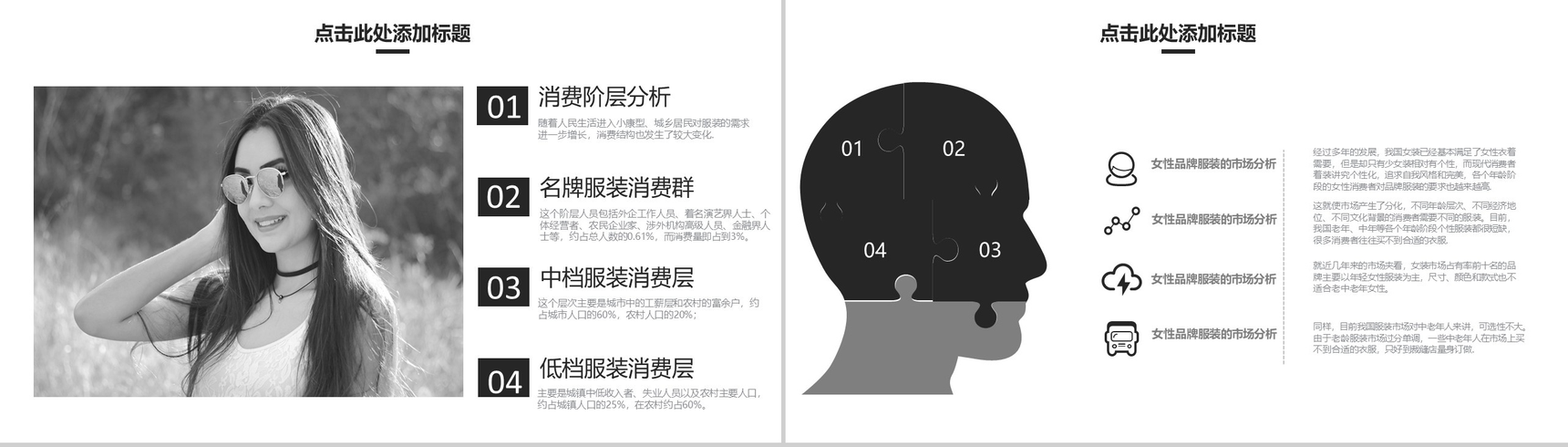 灰白商务大气广告杂志时尚品牌设计PPT模板-8