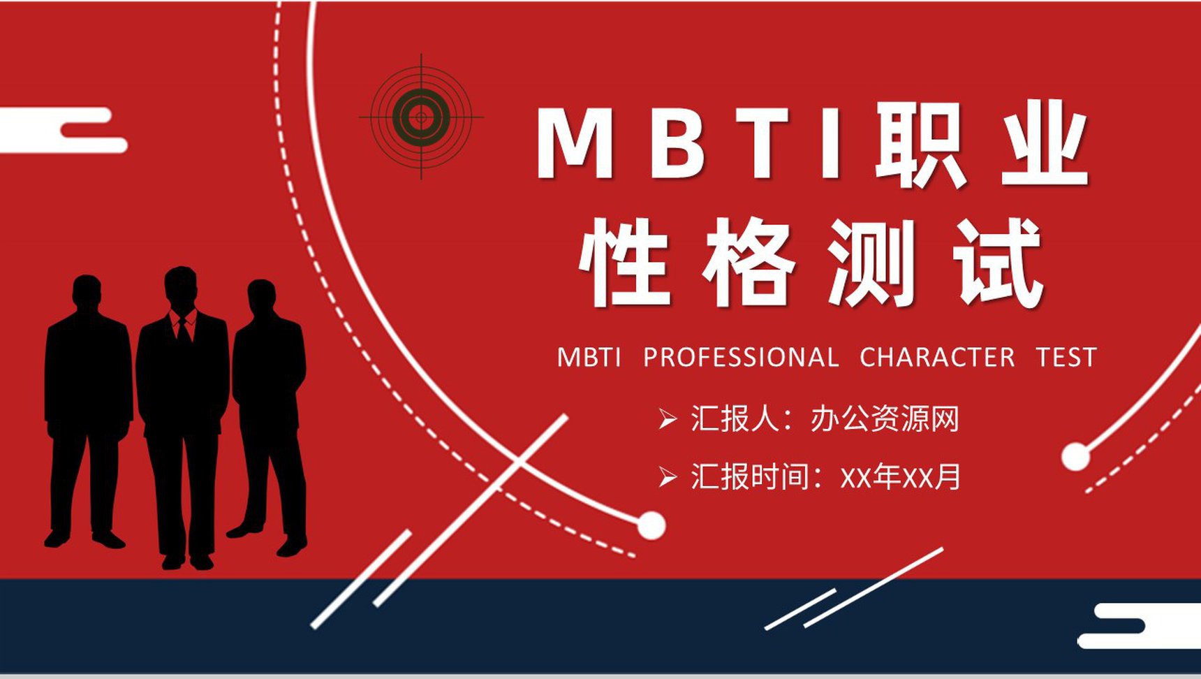 MBTI职业性格测试不同个性判断和分析职业人格评估PPT模板-1