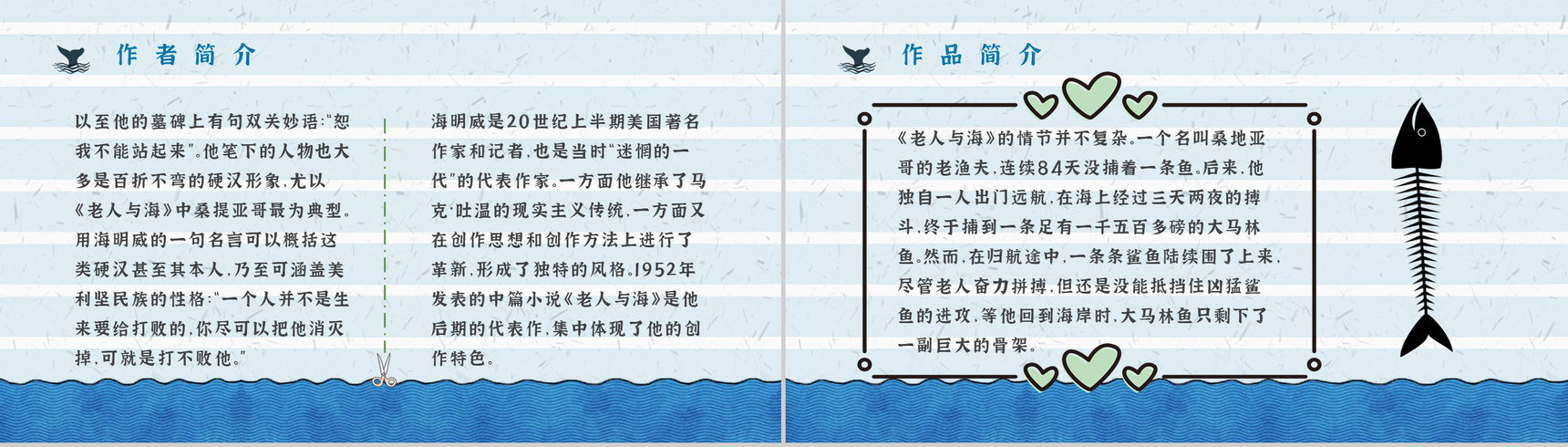 海明威晚年作品《老人与海》导读赏析知识点梳理教育教学PPT模板-5