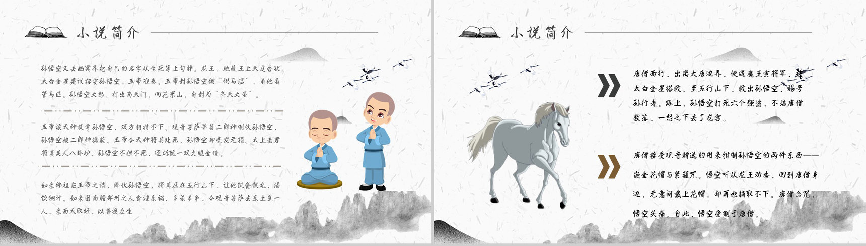 教育培训《西游记》内容作者简介名著导读PPT模板-3