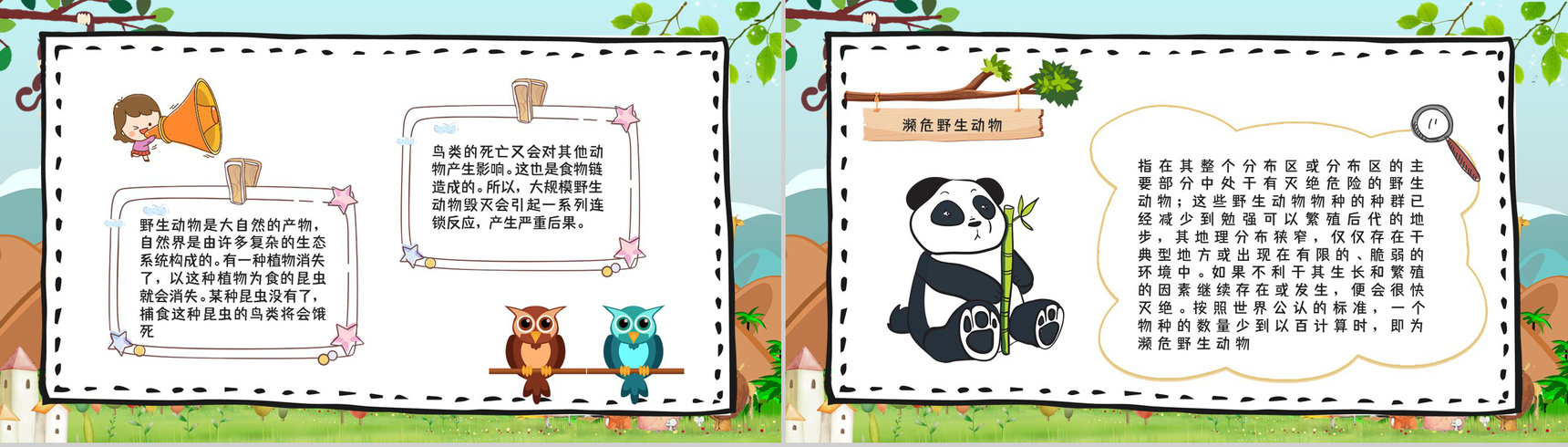 教育培训之野生动物介绍保护动物公益活动主题班会宣传活动计划书通用PPT模板-3