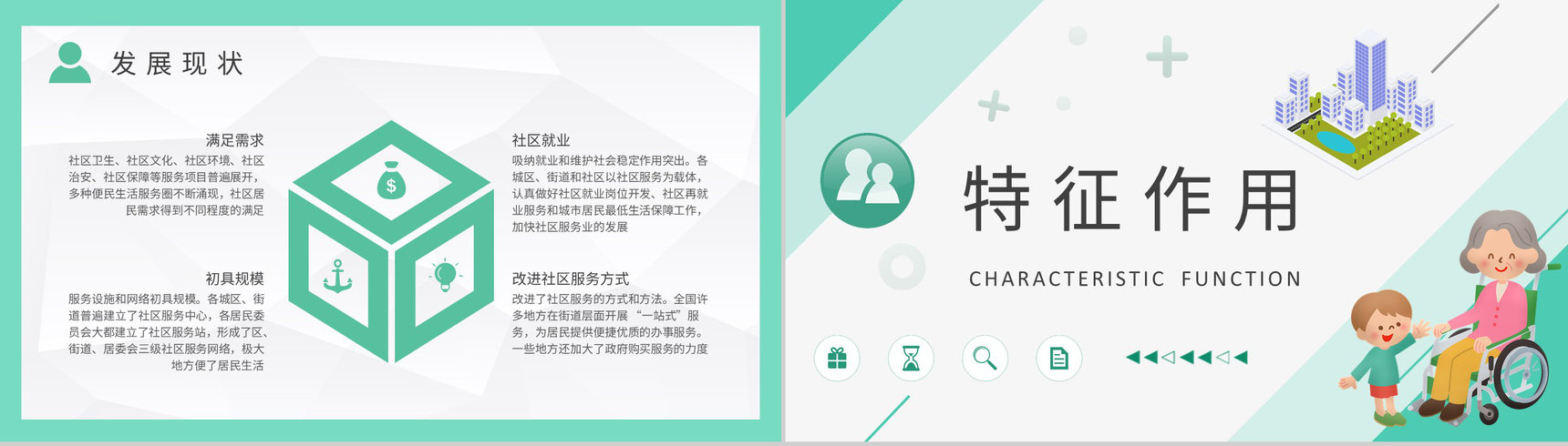 志愿服务工作培训总结汇报社区服务内容简述PPT模板-5