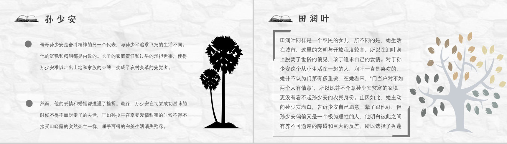 读书分享《平凡的世界》作品简介名著读后感PPT模板-7