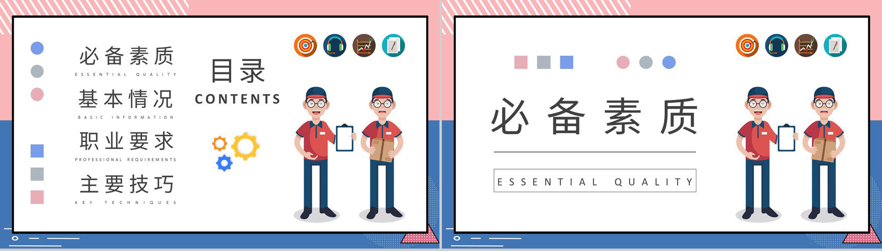 快递业务员培训工作汇报个人职业要求内容总结PPT模板-2