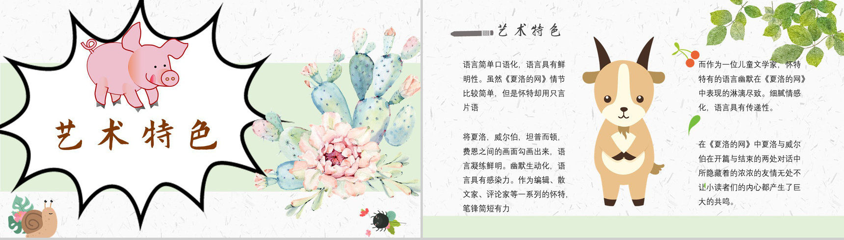 《夏洛的网》内容作者简介怀特读书分享名著逻辑梳理PPT模板-2