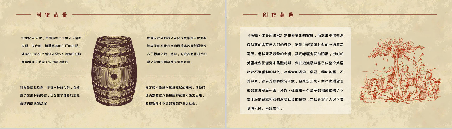 中学生必学作品马克吐温《汤姆索亚历险记》小说导读好词好句摘抄及赏析PPT模板-4