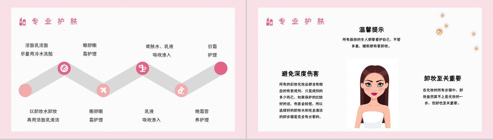 潮流时尚化妆培训彩妆美妆行业员工岗前学习教育培训课件PPT模板-5