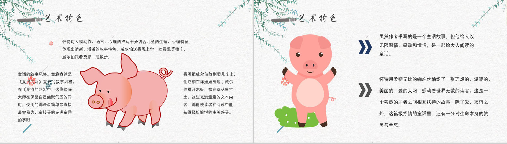 寓言故事《夏洛的网》人物分析怀特教师备课心得体会PPT模板-10