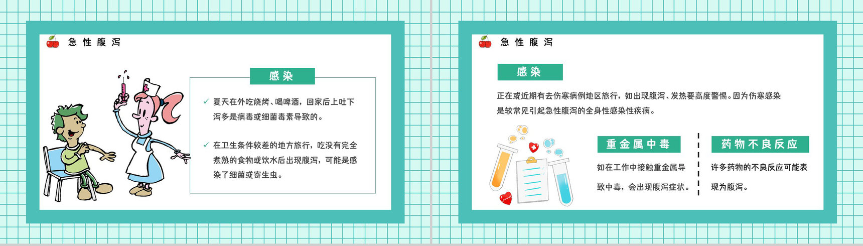 健康宣传教育夏季急性和慢性腹泻预防宣传活动医疗护理PPT模板-11