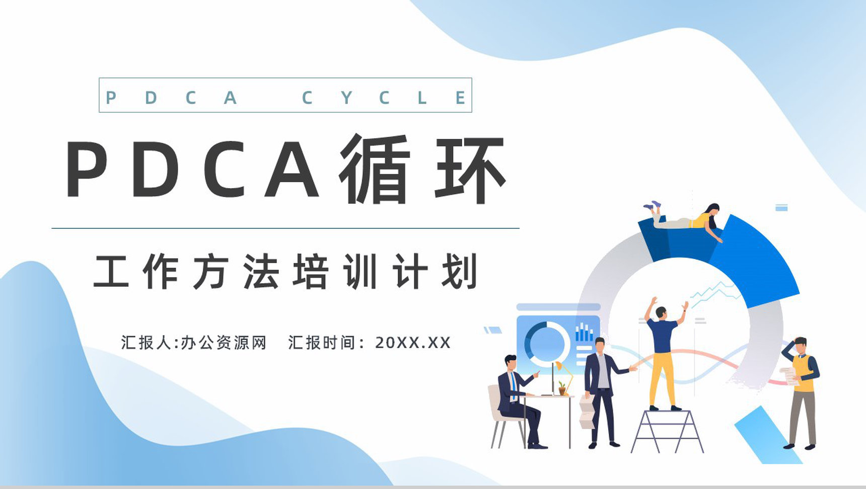 企业PDCA循环及在管理中的应用讲解公司项目质量安全管理学习计划PPT模板