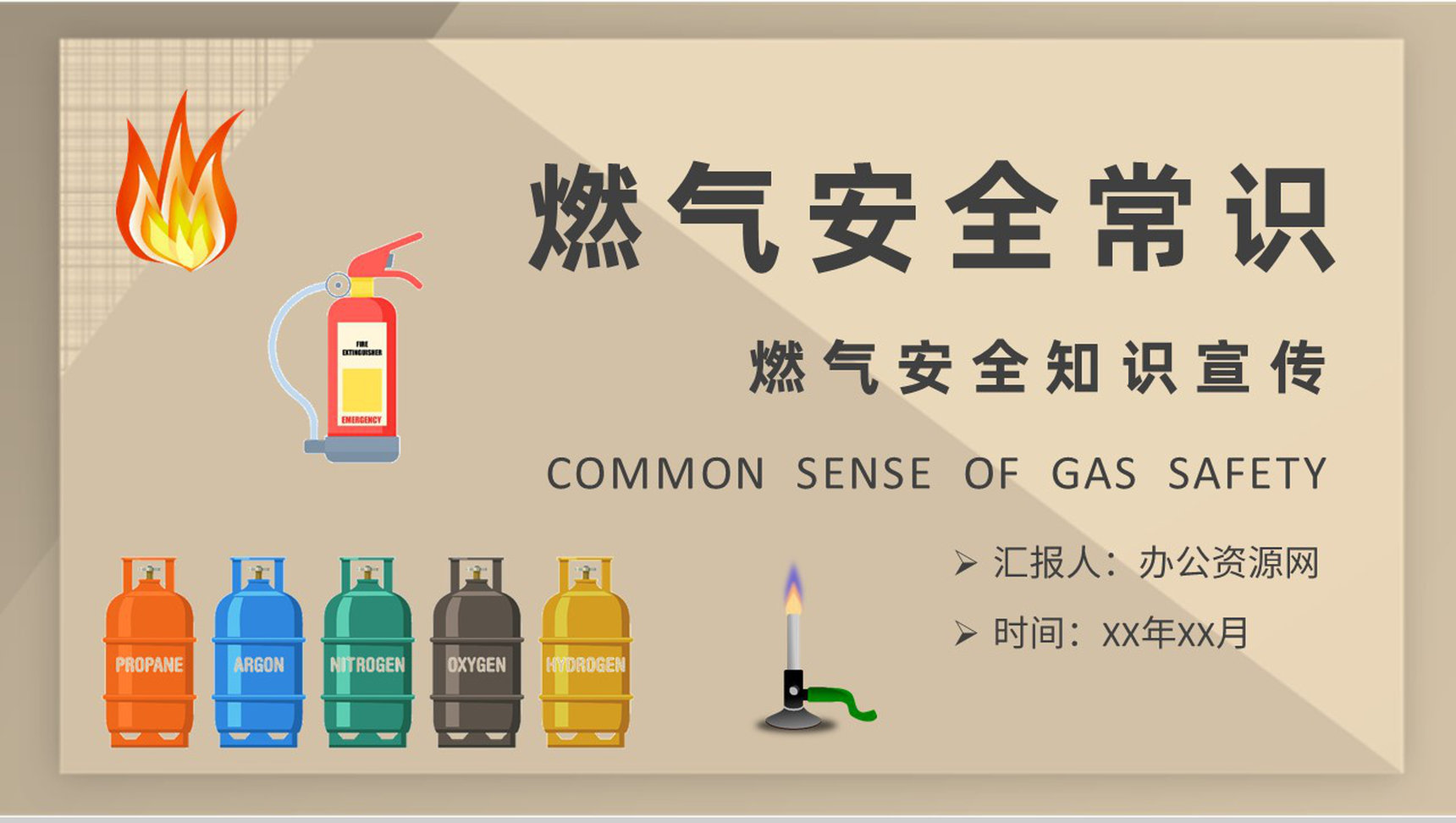 居民日常生活燃气安全常识学习社区燃气知识宣传活动方案PPT模板
