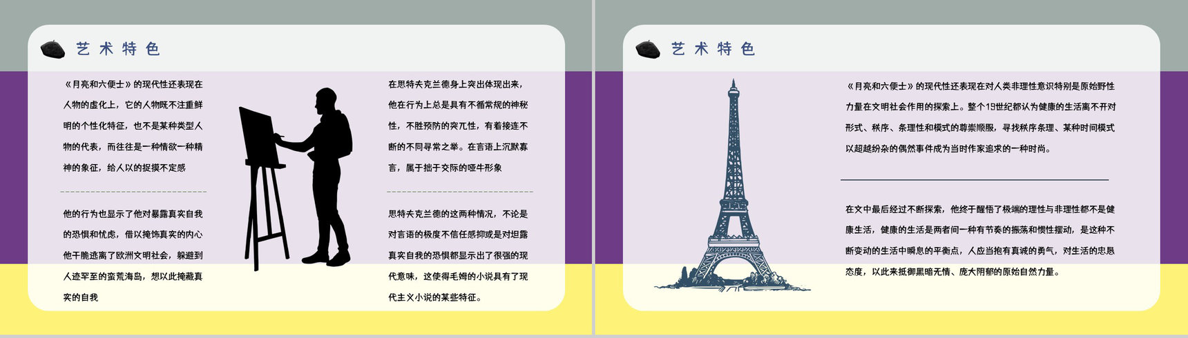 英国小说《月亮与六便士》毛姆代表作读后感分享人物形象分析读书笔记整理交流PPT模板-11